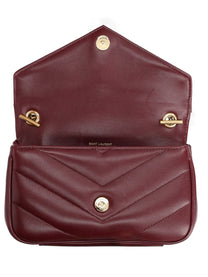 Saint Laurent Women's Loulou Mini Bag Red, view 5