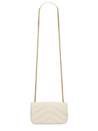 Saint Laurent Women's Loulou Mini Bag White, view 2