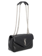 Saint Laurent Women's Leather Quilted Loulou Small Bag Black, view 3