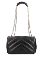 Saint Laurent Women's Leather Quilted Loulou Small Bag Black, view 2