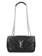 Saint Laurent Women's Leather Quilted Loulou Small Bag Black