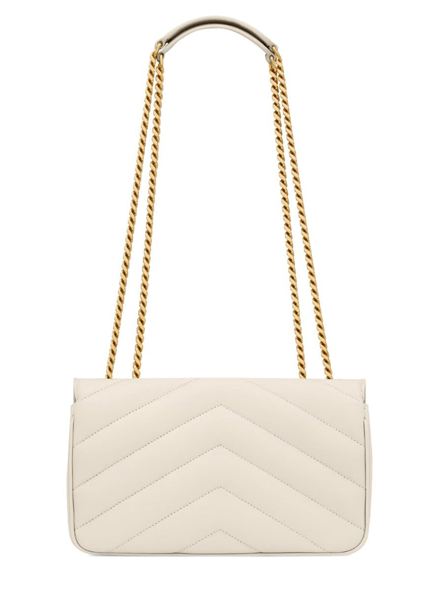 Saint Laurent Women's Loulou Small Bag Beige, view 2
