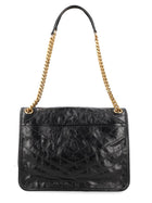 Saint Laurent Women's Leather Vintage Niki Medium Bag Black, view 2