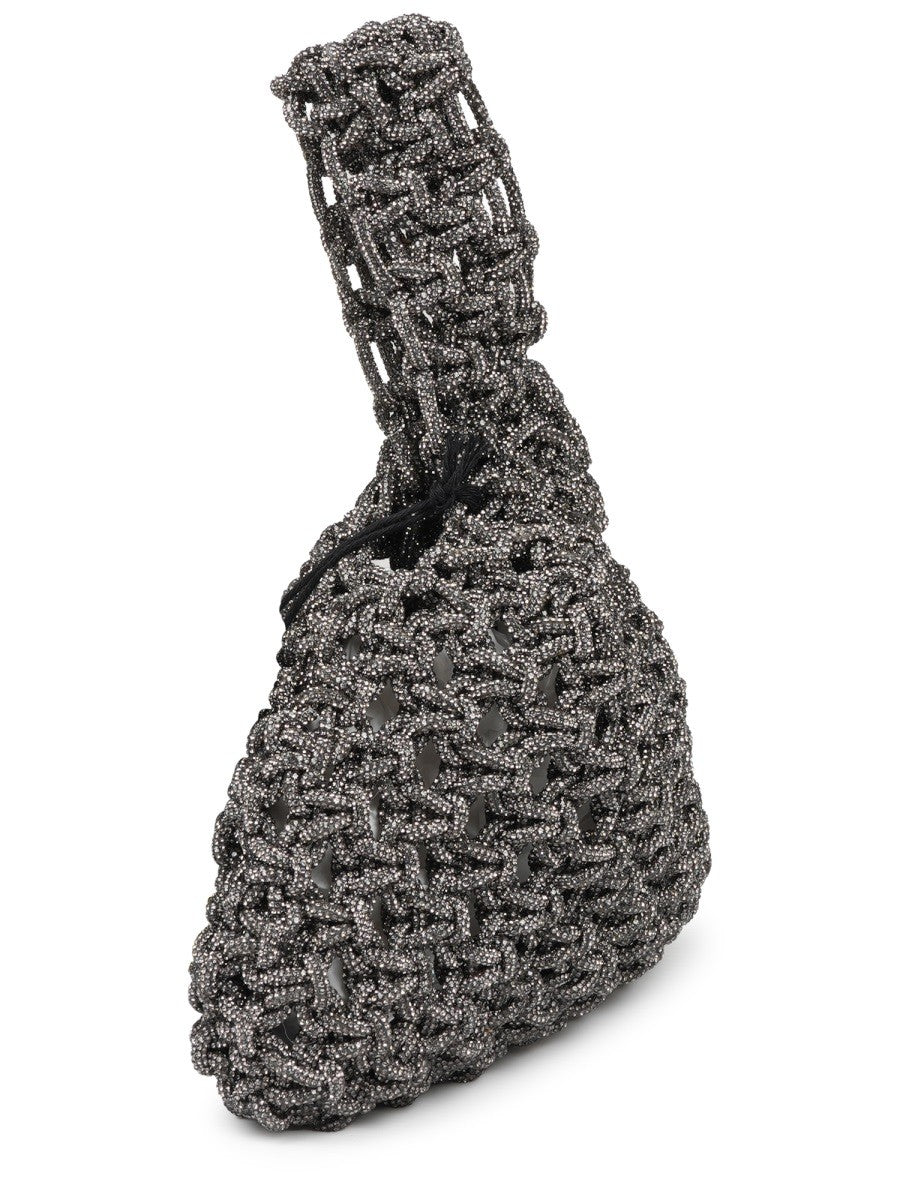 Hibourama Women's Borsa Niky Con Cristalli Black