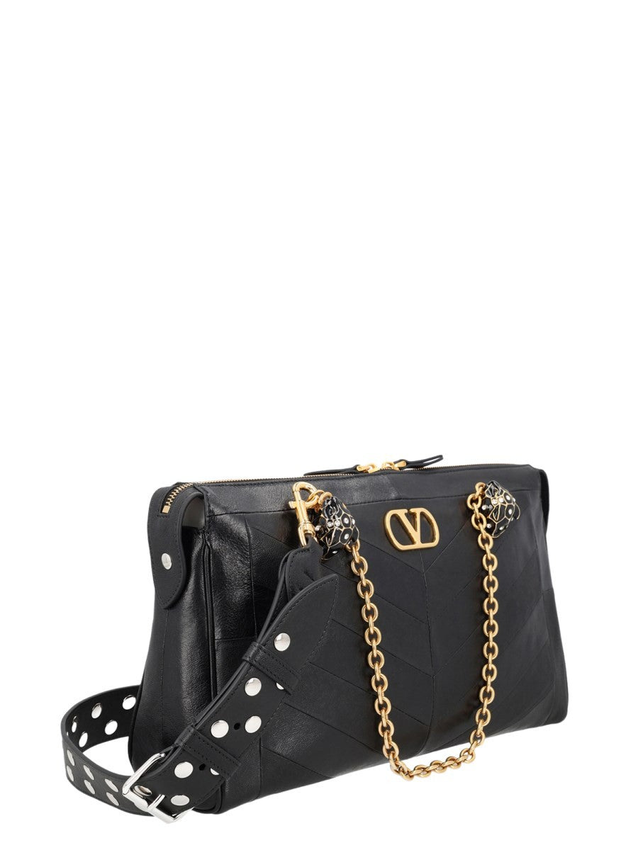 Valentino Women's Panthea Medium Bag Black, view 3