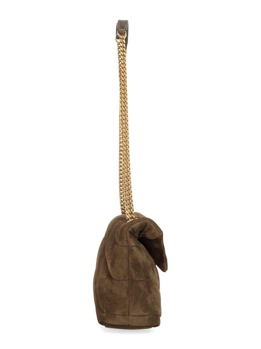Saint Laurent Women's Borsa Puffer Toy Green