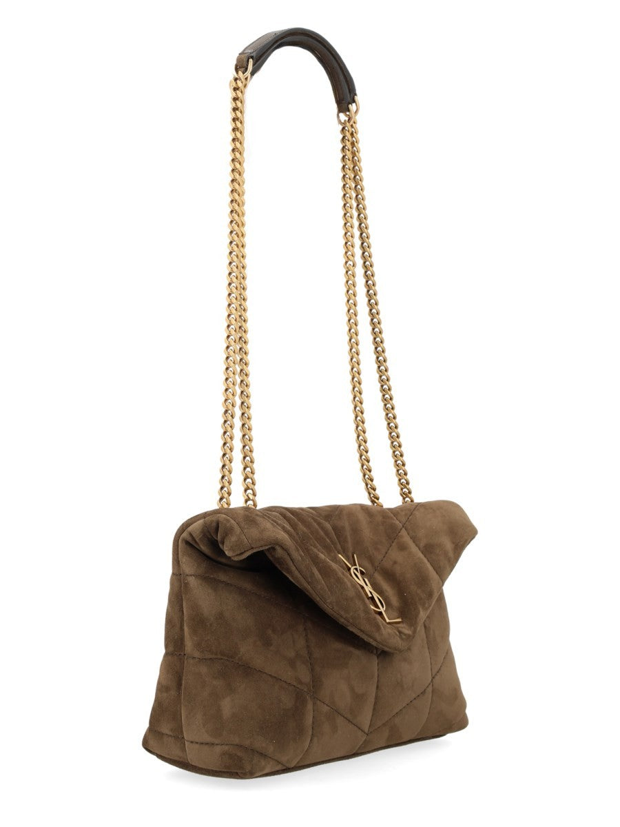 Saint Laurent Women's Borsa Puffer Toy Green