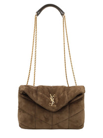 Saint Laurent Women's Borsa Puffer Toy Green