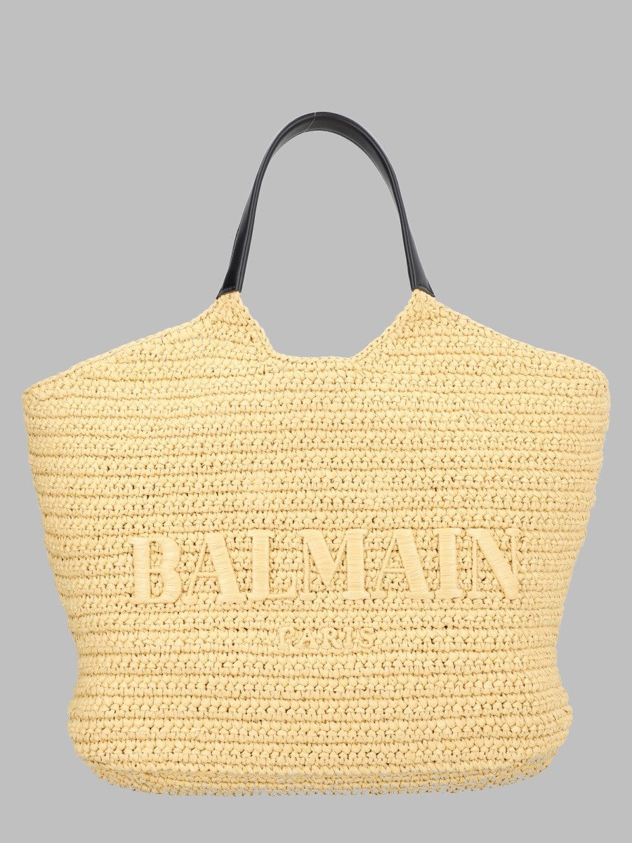 Balmain Women's Borsa Shopper Crochet Beige
