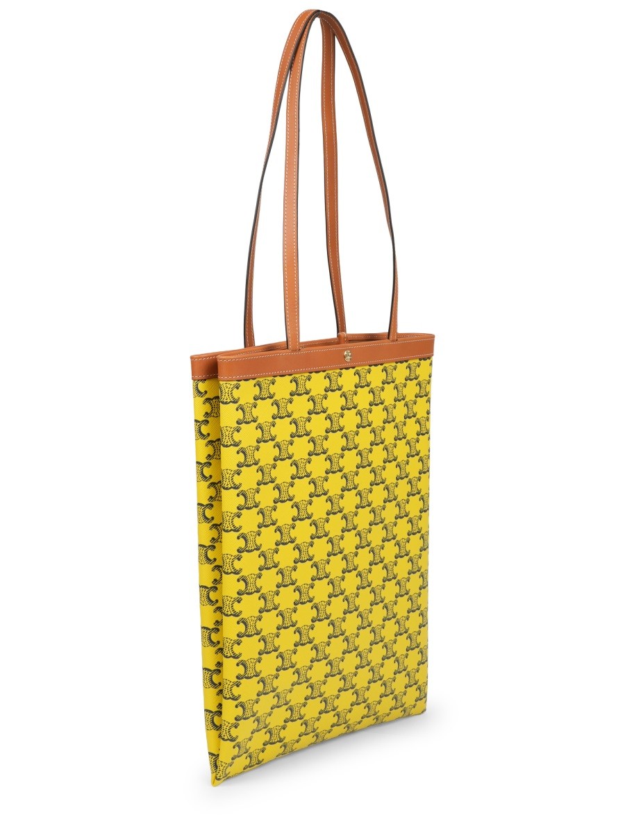 Celine Women's Borsa Shopper in Tessuto Triomphe Yellow