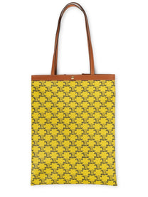 Celine Women's Borsa Shopper in Tessuto Triomphe Yellow