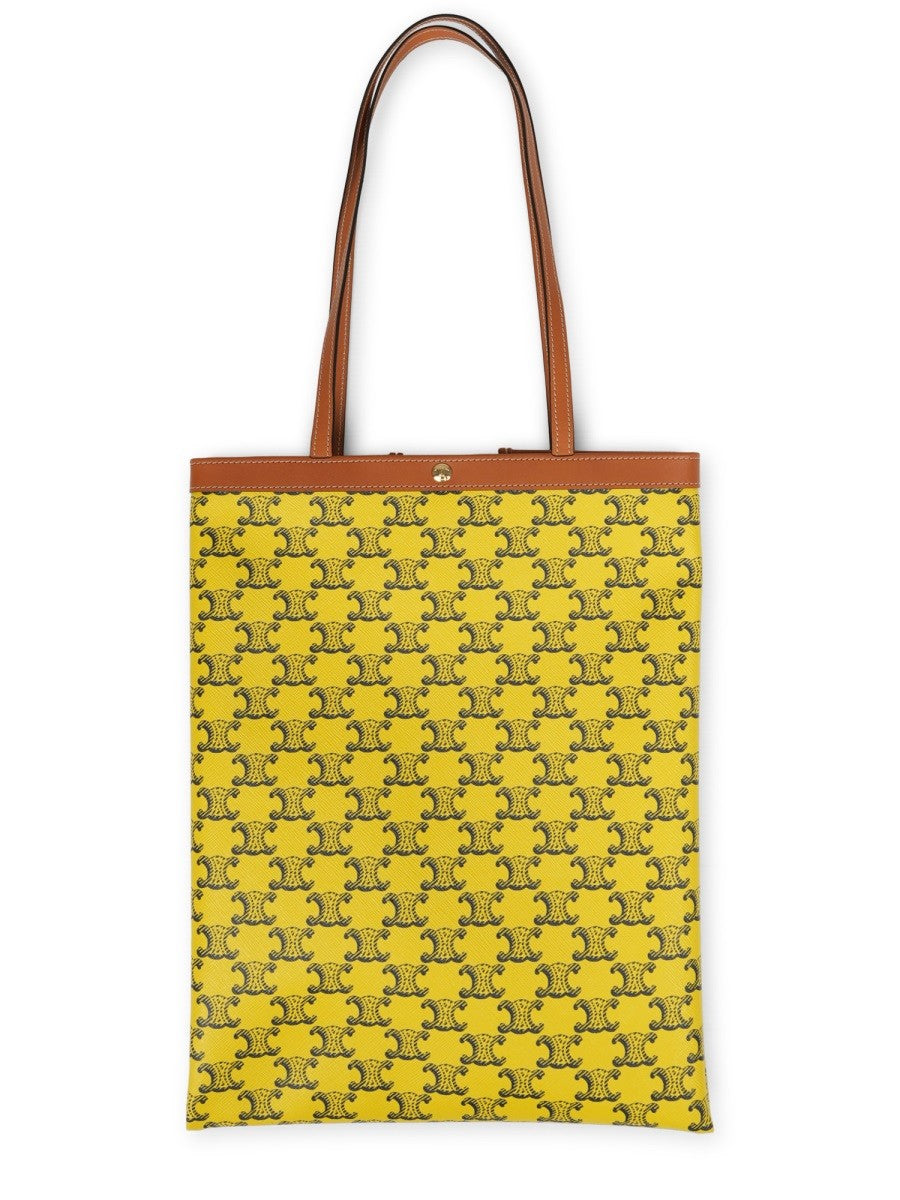 Celine Women's Borsa Shopper in Tessuto Triomphe Yellow