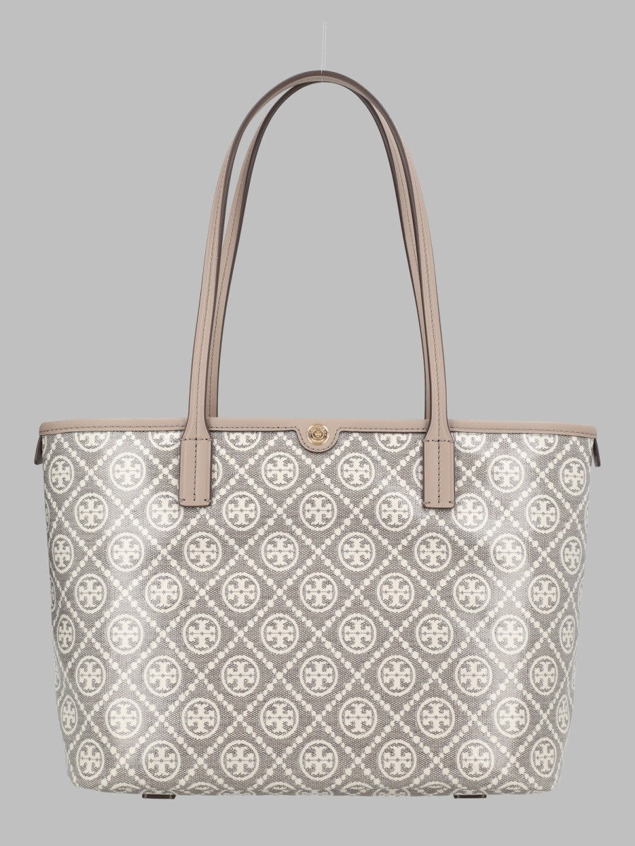 Tory Burch Women's Borsa Shopping Monogram Small Beige