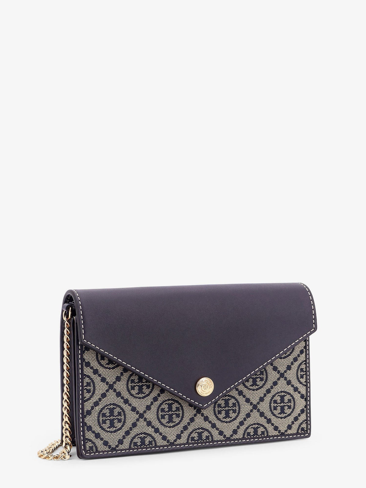 Tory Burch Women's Monogram Envelope Chain Wallet Blue