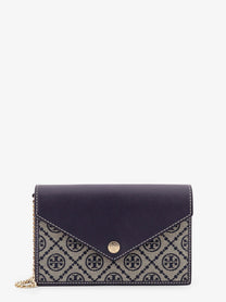 Tory Burch Women's Monogram Envelope Chain Wallet Blue