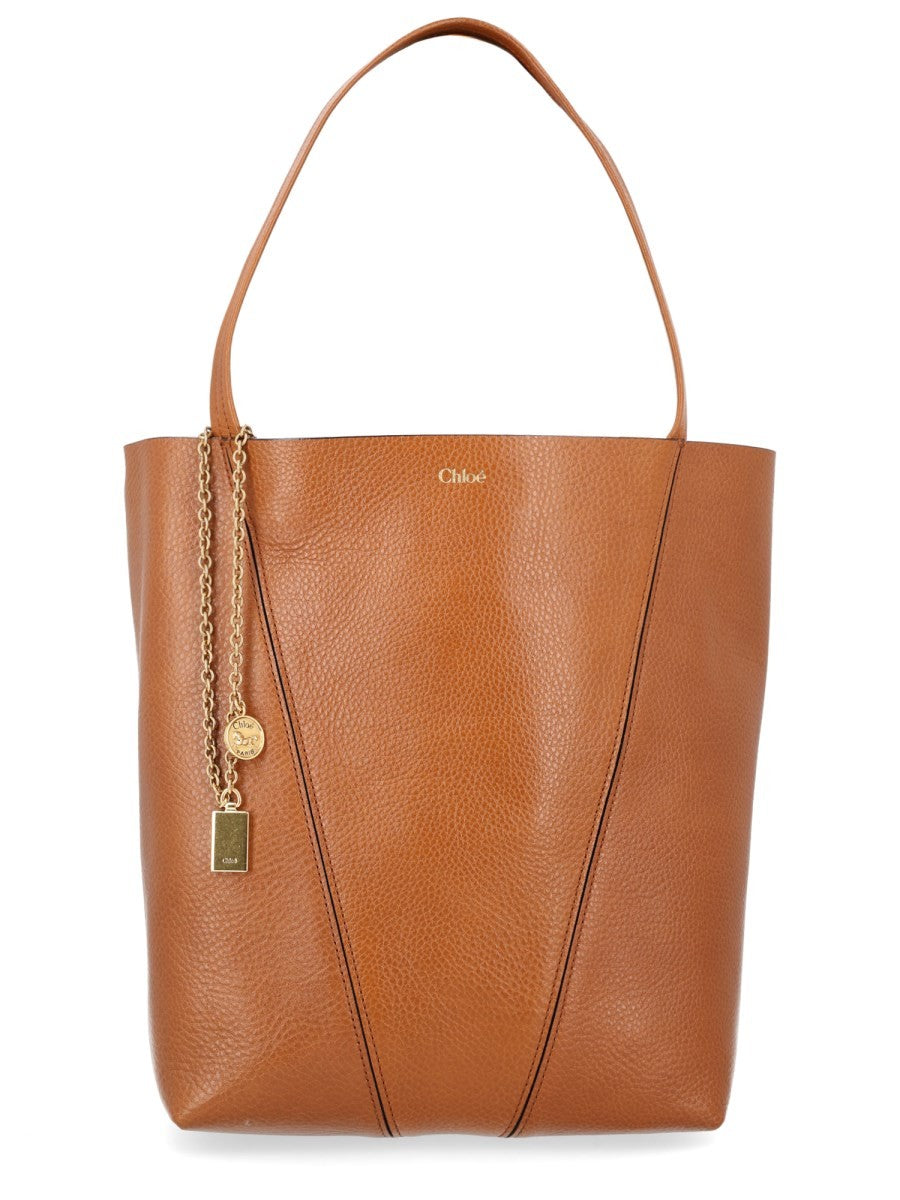 Chloé Women's Borsa Tote Cholé Spin Medium Brown