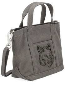 Maison Kitsuné Women's Borsa Tote Fox Head Mini Grey