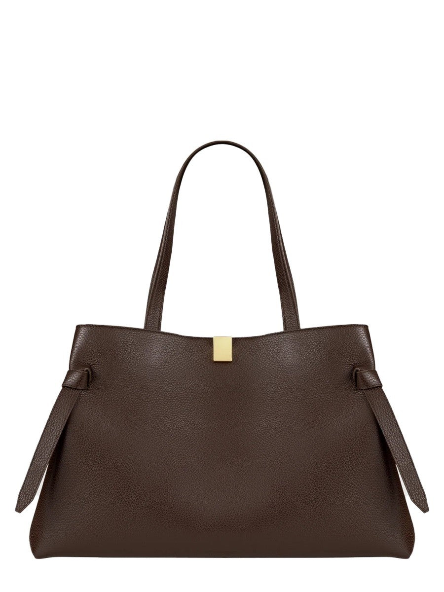 Yuzefi Women's Borsa Tote Gyoza in Pelle Brown