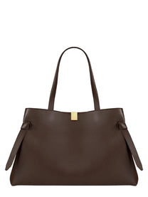 Yuzefi Women's Borsa Tote Gyoza in Pelle Brown