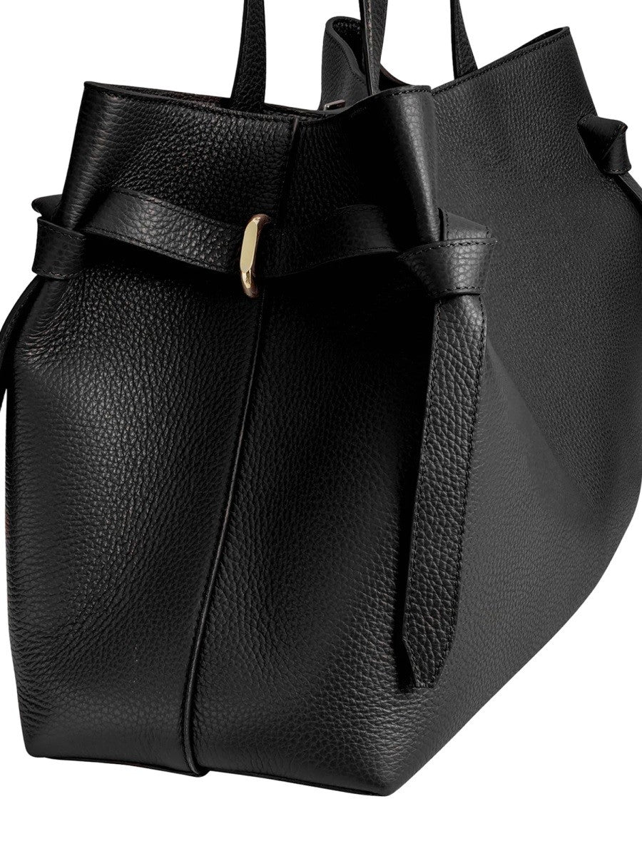 Yuzefi Women's Borsa Tote Gyoza in Pelle Black
