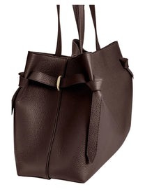 Yuzefi Women's Borsa Tote Gyoza in Pelle Brown