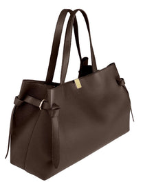 Yuzefi Women's Borsa Tote Gyoza in Pelle Brown