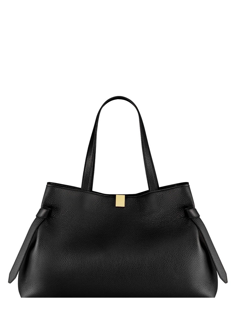 Yuzefi Women's Borsa Tote Gyoza in Pelle Black