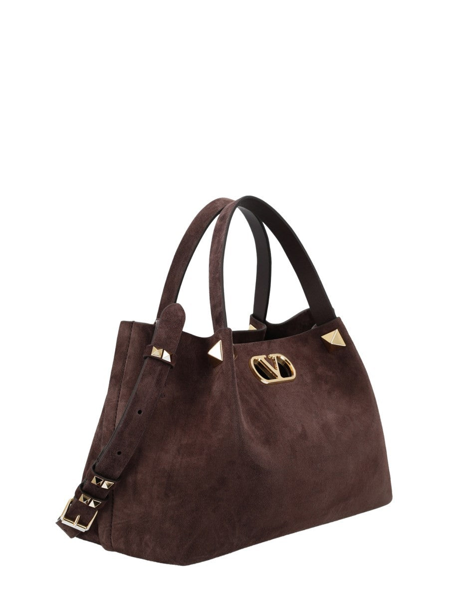 Valentino Women's Tote Vlogo Signature Small Bag Brown