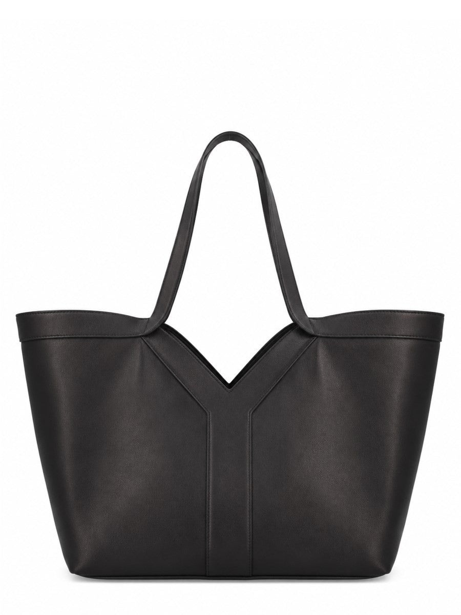 Saint Laurent Women's Borsa Tote Small in Pelle Black