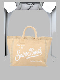 Mc2 Saint Barth Women's Borsa Vanity Medium in Canvas Beige