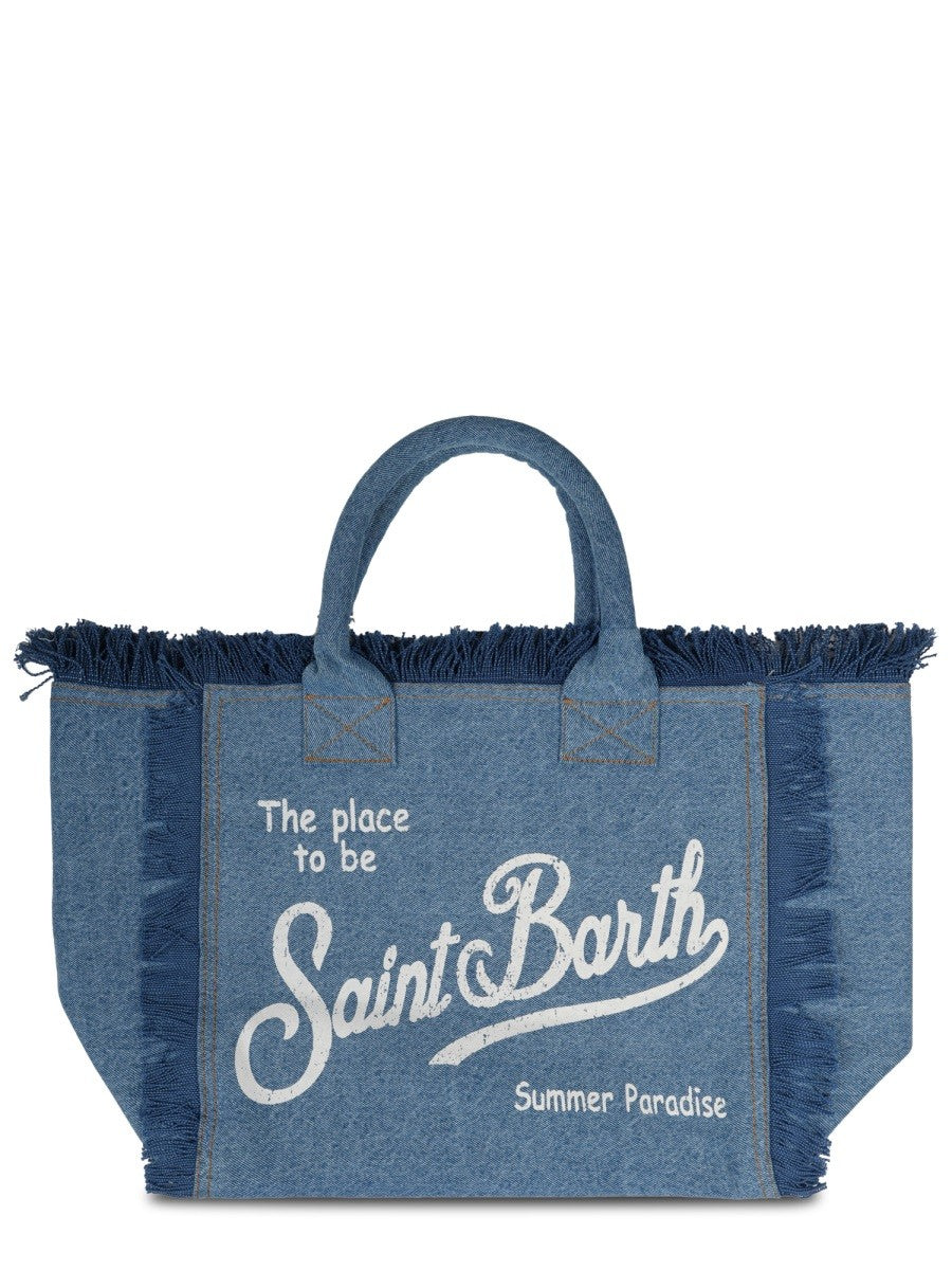 Mc2 Saint Barth Women's Borsa Vanity Medium in Canvas Blue