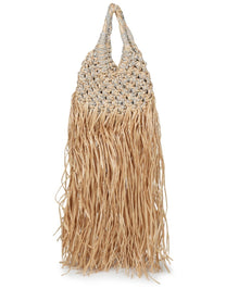 Hibourama Women's Borsa Vannifique Mini Fringe Beige