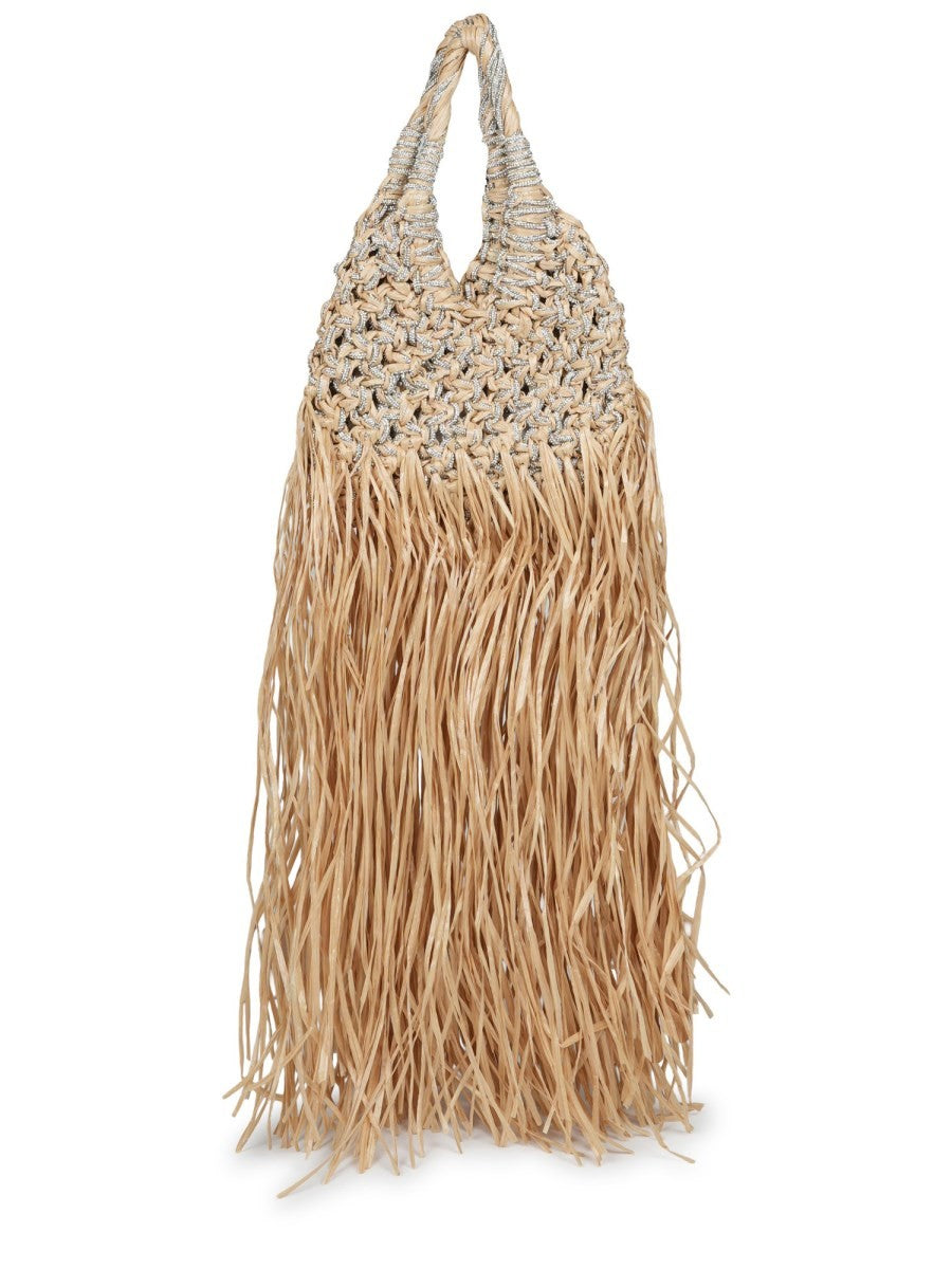 Hibourama Women's Borsa Vannifique Mini Fringe Beige