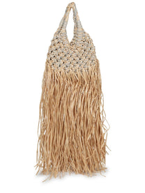 Hibourama Women's Borsa Vannifique Mini Fringe Beige