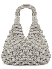 Hibourama Women's Borsa Vannifique Small Con Cristalli Silver