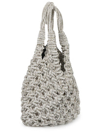 Hibourama Women's Borsa Vannifique Small Con Cristalli Silver