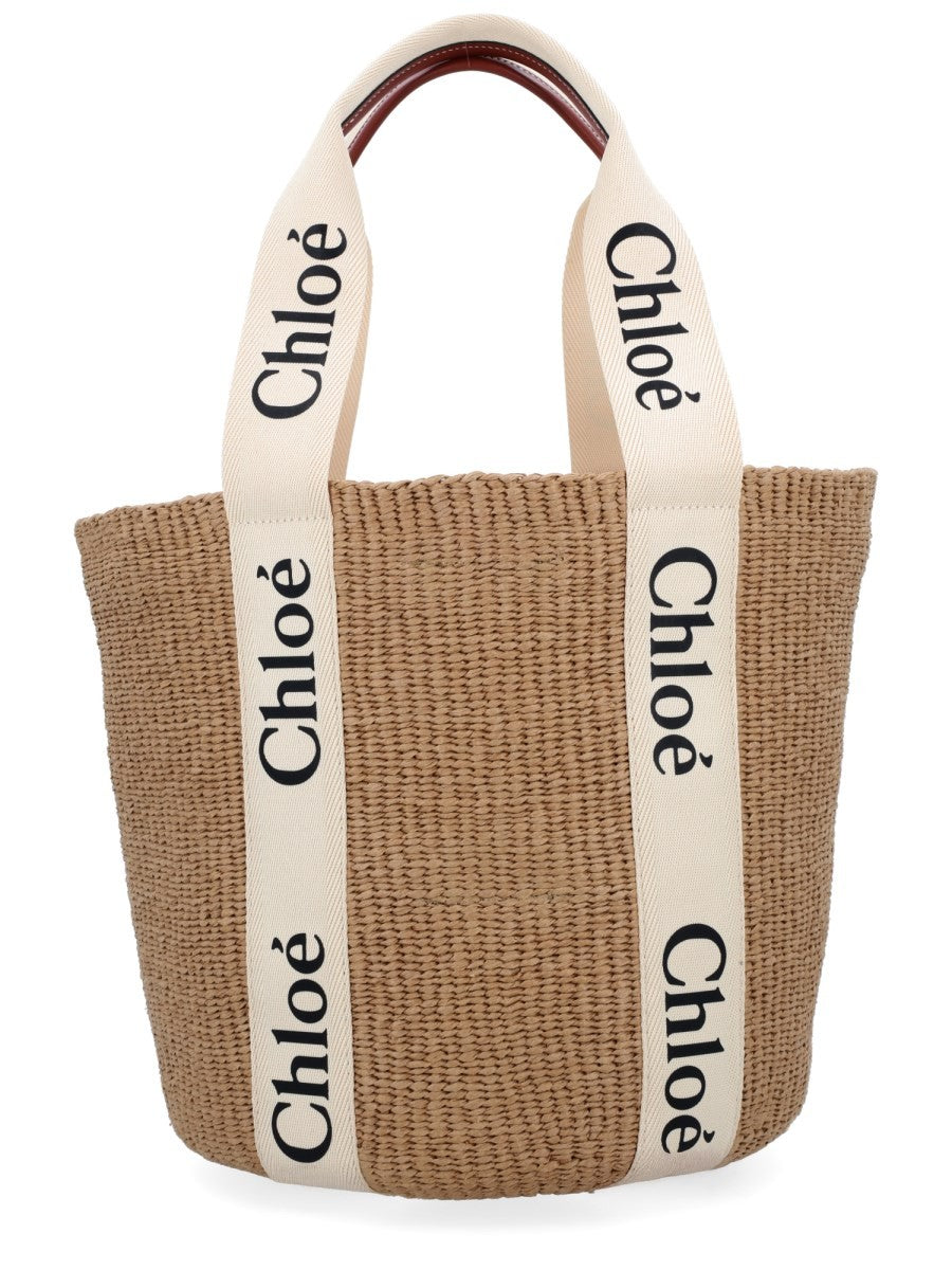 Chloé Women's Borsa Woody Large Beige