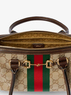 Gucci Women's Borsetto GG Fabric Crossbody Bag Beige, view 5