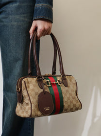 Gucci Women's Borsetto GG Fabric Crossbody Bag Beige