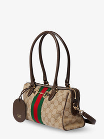 Gucci Women's Borsetto GG Fabric Crossbody Bag Beige, view 3