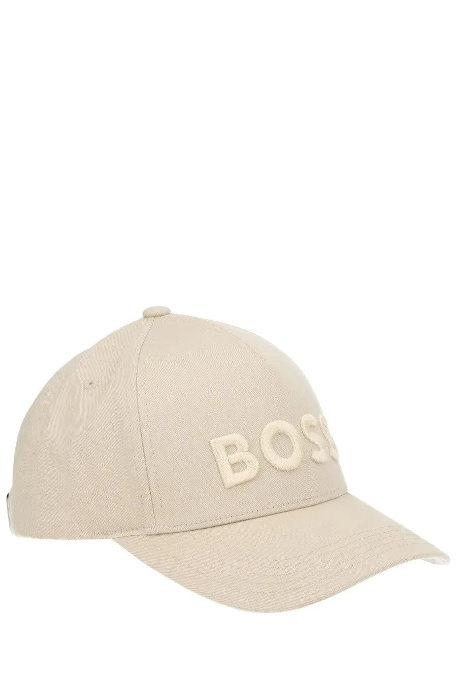 Beige hugo boss men’s baseball cap with embroidered logo made from soft fabric for casual wear