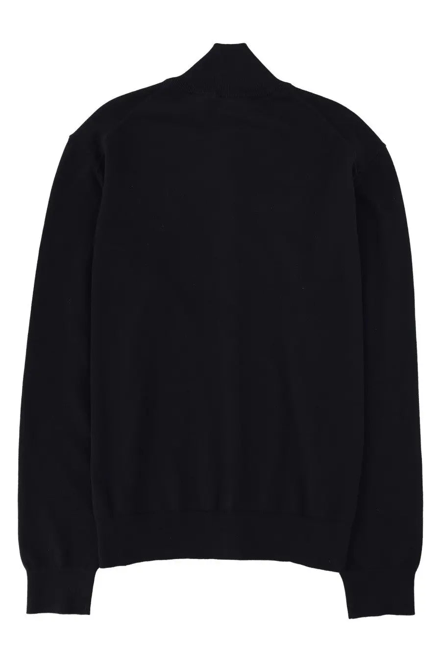 Boss men’s blue knit cardigan with high collar and ribbed cuffs made from soft fabric for casual wear