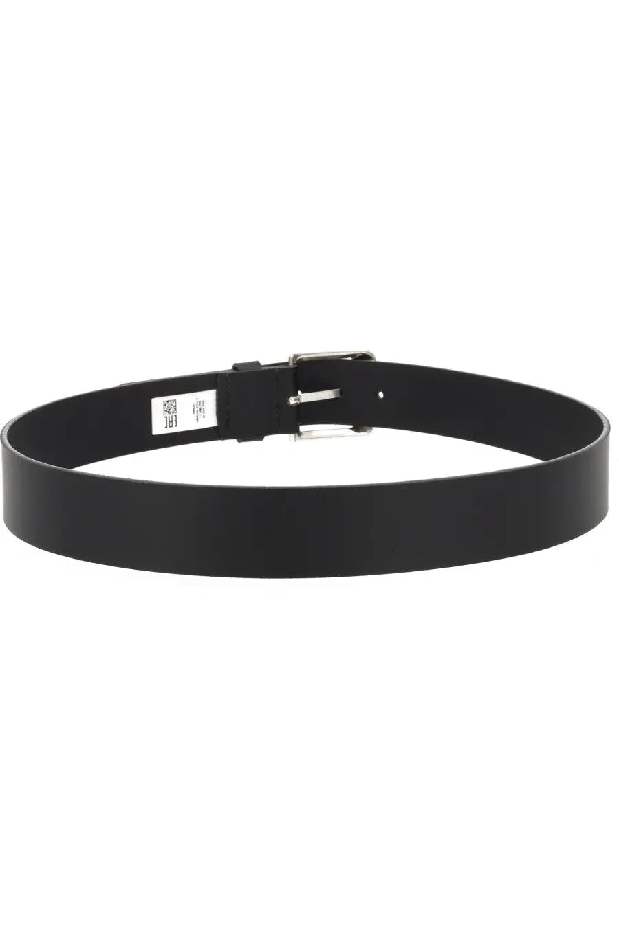 Boss men’s cintura Jemio black leather belt with a silver-toned buckle for stylish fastening