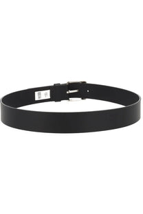 Boss men’s cintura Jemio black leather belt with a silver-toned buckle for stylish fastening
