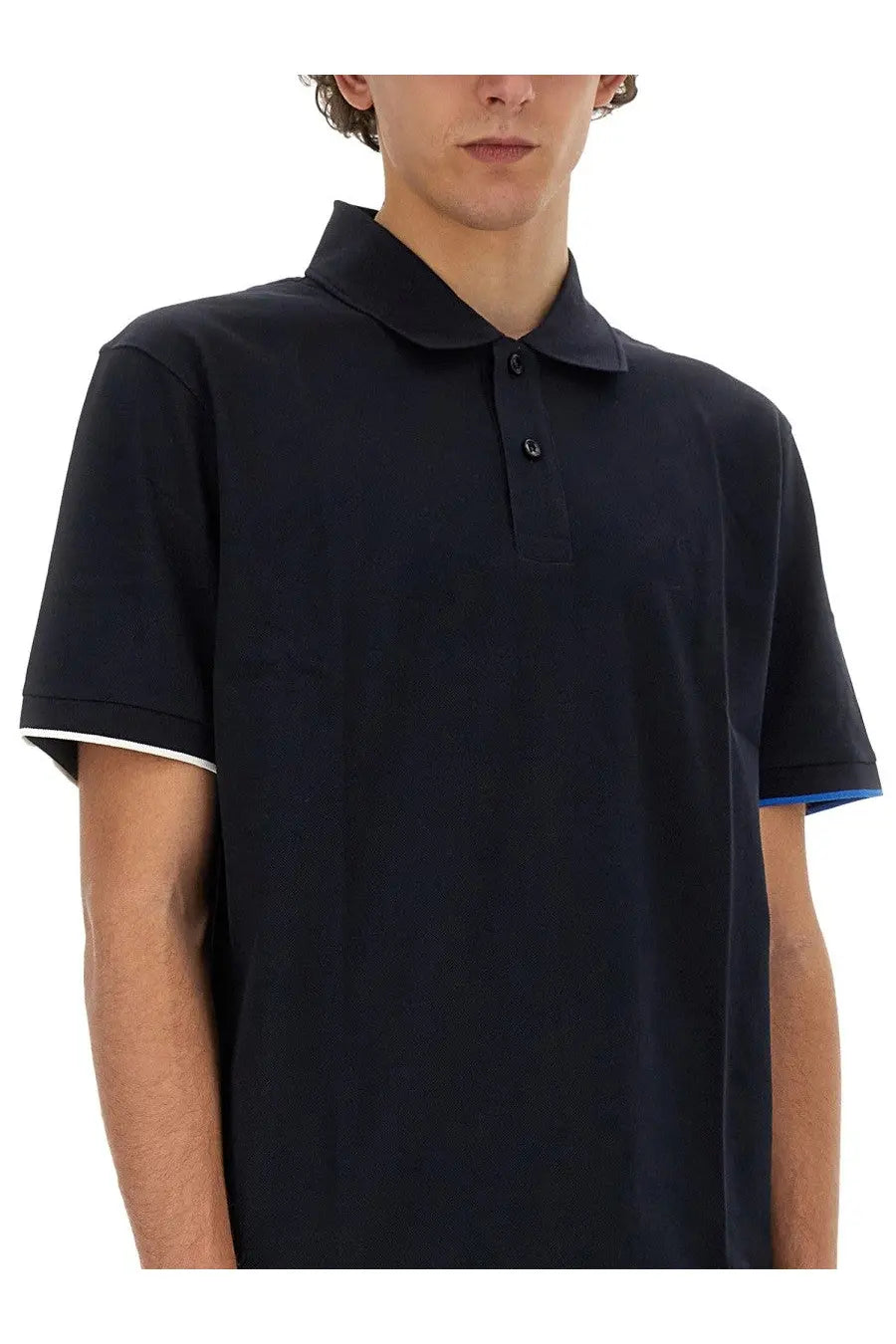 BOSS Men's Cotton Polo Blue, view 4
