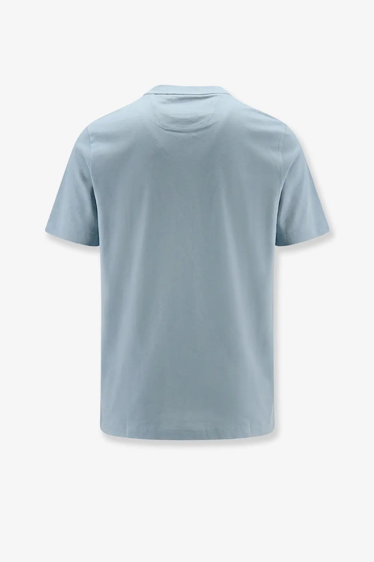 BOSS men’s light blue cotton short-sleeved polo shirt with classic collar and subtle stitching details