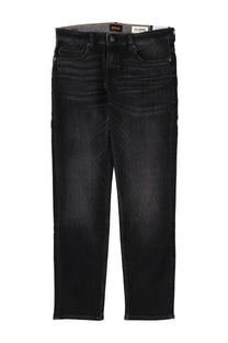 Boss men’s delaware jeans black slim fit black denim jeans with subtle fading details