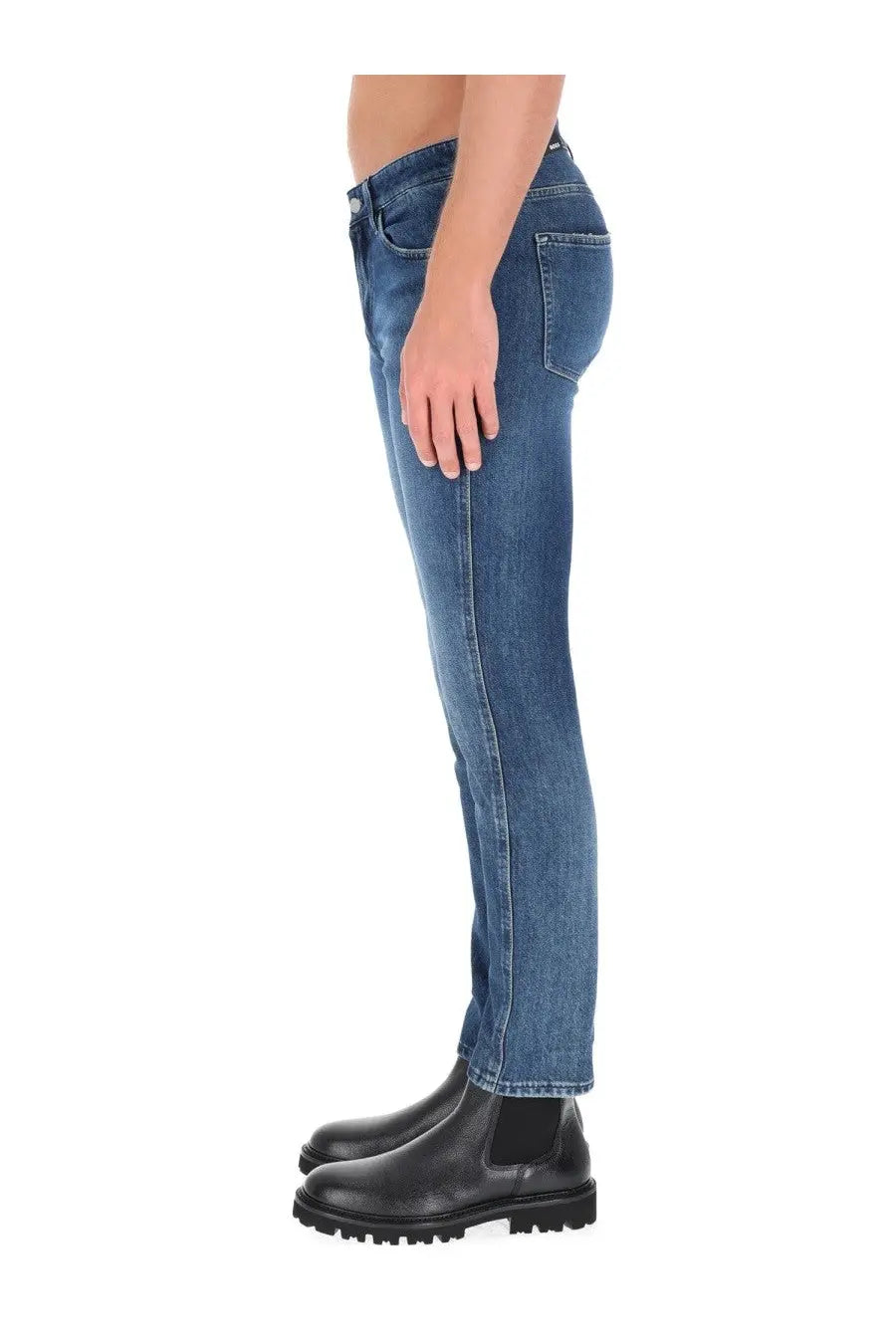 Boss men’s delaware jeans blue slim fit blue denim jeans with classic five-pocket design
