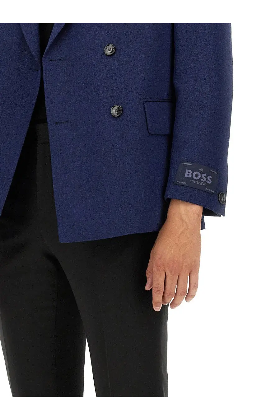 BOSS Men's Double Breasted Jacket Blue, view 4