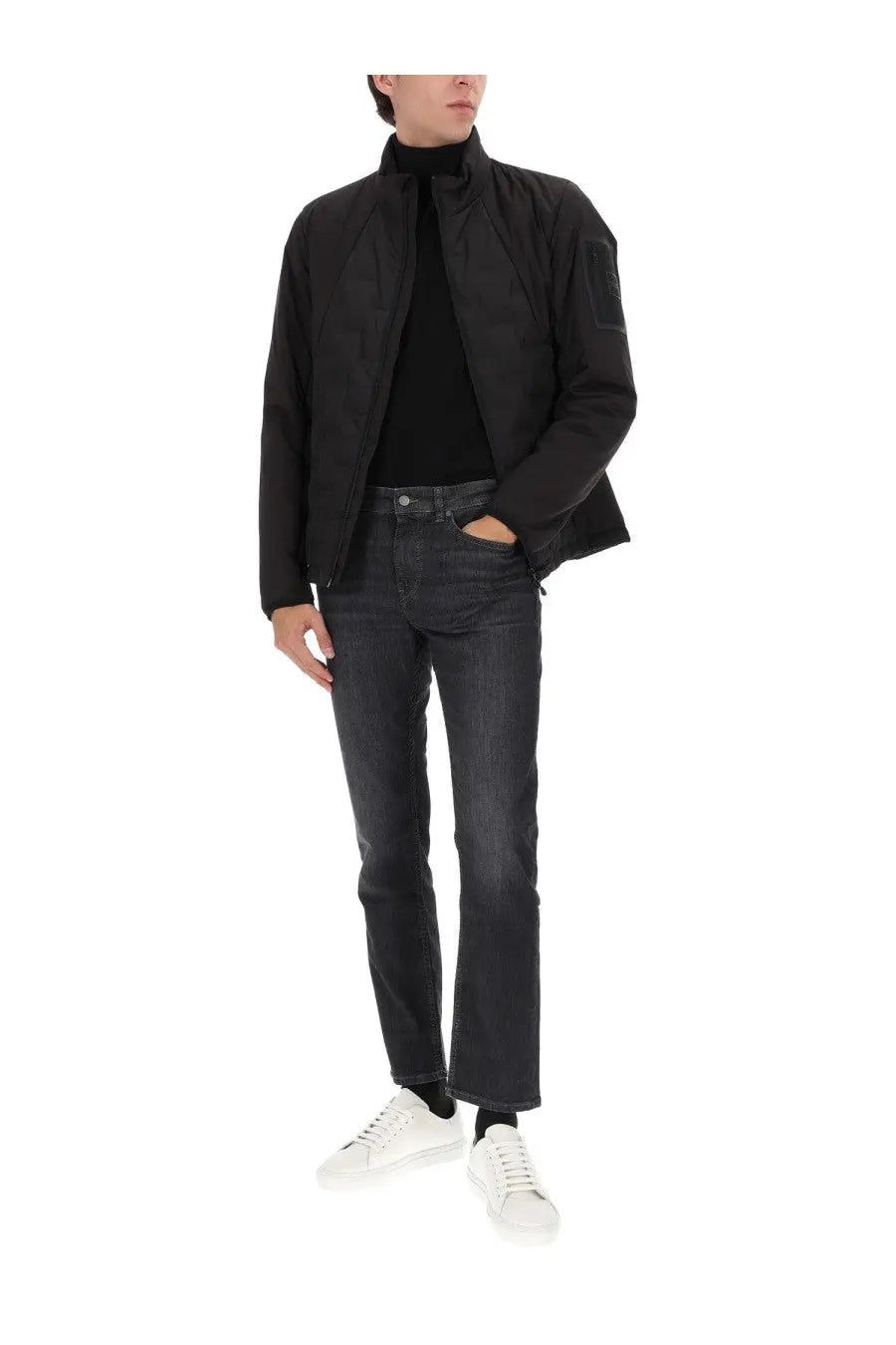 BOSS Men's Down Hybrid Jacket Black, view 2